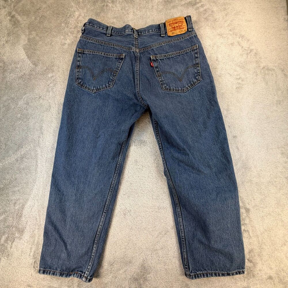 Levi’s 550 Relaxed Fit Jeans Men’s 38x30 Blue Denim Y2K Dad Jeans Straight Leg - Picture 3 of 9